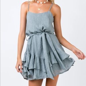 Princess Polly TWISTED SISTER MINI DRESS GREY